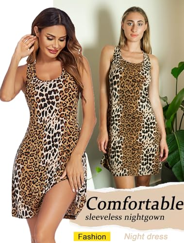 Image of Avidlove Sleepwear for Women Tank Nightgown Chemise Racerback Sleeveless Sleep Dress