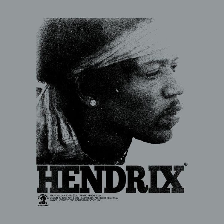 American Classics Jimi Hendrix 1960's Psychedelic Musical Icon Face Faded Infant Baby Snapsuit Gray Heather, 6 Months