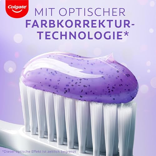 Colgate Zahnpasta Max White Purple Reveal 4x75ml - für weißere Zähne & ein strahlendes Lächeln – Bild 5