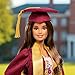 Barbie Signature Graduation Wishes Fashion Doll with Burgundy Robe & Tassel Cap, Collectible Toy in Giftable Packaging
