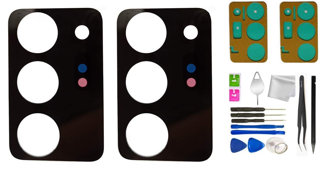 RICEFINE 2X Galaxy Note 20 Ultra Rear Back Camera Glass Lens Replacement for Samsung Galaxy Note 20 Ultra 5G (All Carriers) +Repair Tools