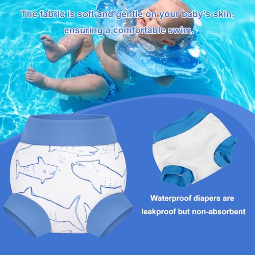 Image of BIG ELEPHANT Baby Swim Diapers 3-Pack, Reusable Swimming Diapers
