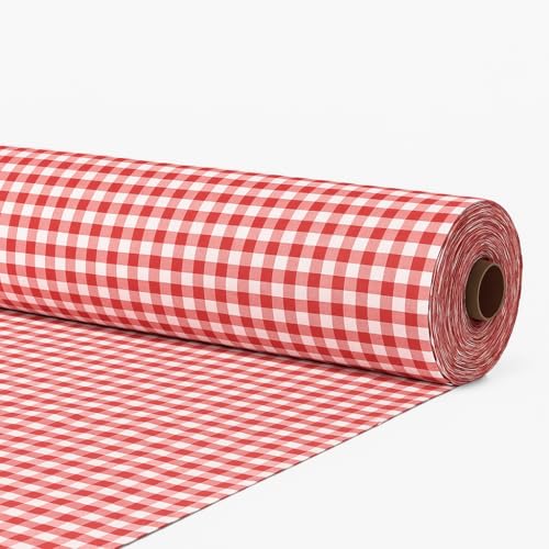 Telas por metro cuadro vichy algodón costura patchwork 1M x ancho 280 cm, color rojo