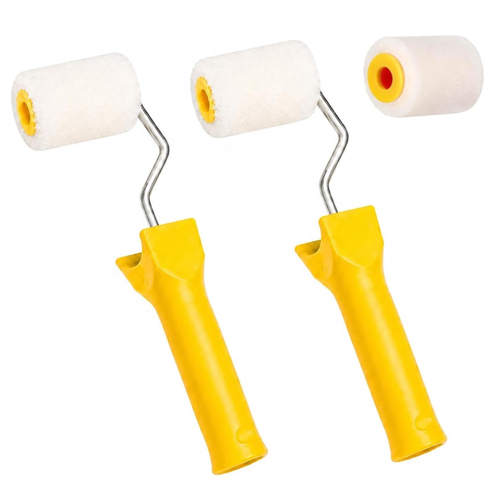 3Pcs Mini Paint Roller Sets for Painting,Small Paint Rollers for Renovation