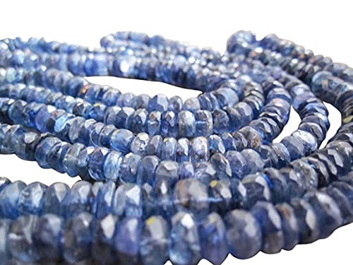 Kyanite beads véritables en rondelles facettées 5-6mm pour éviter les pierres ternes