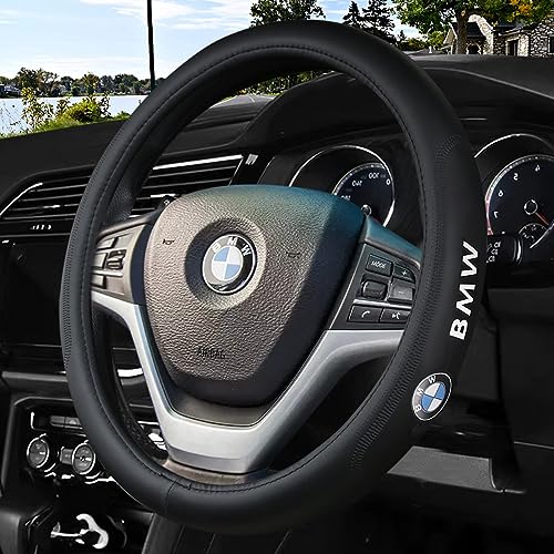 Custom Fit Steering Wheel Cover for BMW Non-Slip Nappa Leather