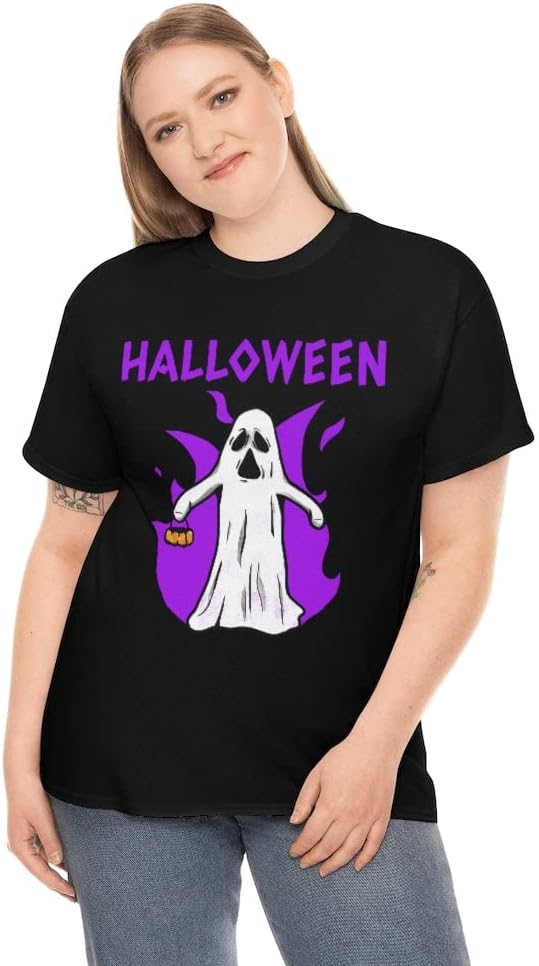 Purple Ghost Halloween Shirts Women Plus Size Ghost Shirt Plus Size Halloween Costumes for Women
