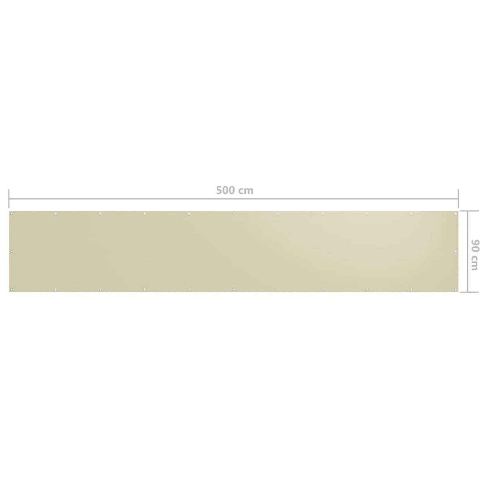 Balcony Privacy Screens,Waterproof And U V Protection,Balcony Screen Cream 90x500 cm Oxford Fabric