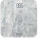 RENPHO Digital Bathroom Scales for Body Weight, Weighing Scale with High Precision Sensors Accurate, Bathroom Scales Weight Machine for People, LED Display, Step-On (ST/LB/KG), Concrete, Core 1S