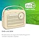 TechniSat Transita 130 - portables DAB+/UKW-Retroradio mit UKW Frequenzregler (Bluetooth-Audiostreaming, USB, Dot-Matrix LC-Display, Akku für bis zu 24 Stunden, Tragegriff, Kunstleder-Gehäuse) beige