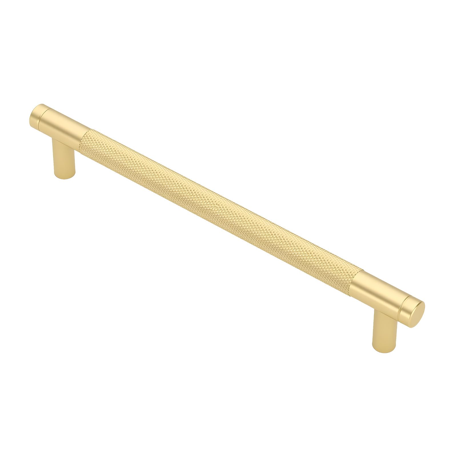 M.J COMFY-LIFE Brushed Gold Knurled Cabinet Pulls – 10pcs Kitchen Cabinet Handles for Drawer, Dresser, Cupboard & Wardrobe – Durable Aluminum Alloy DIY Hardware for Modern Home (192mm)