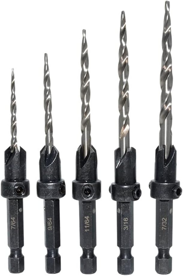 Drill Bits For 11pcs Quick Change Tapered Tools Home High Speed Steel Reamer Durable Hex Shank With Chamfer Wood Drill Bit Set