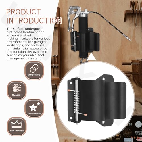 Support de pistolet à graisse robuste anti-vibration à visser - 4