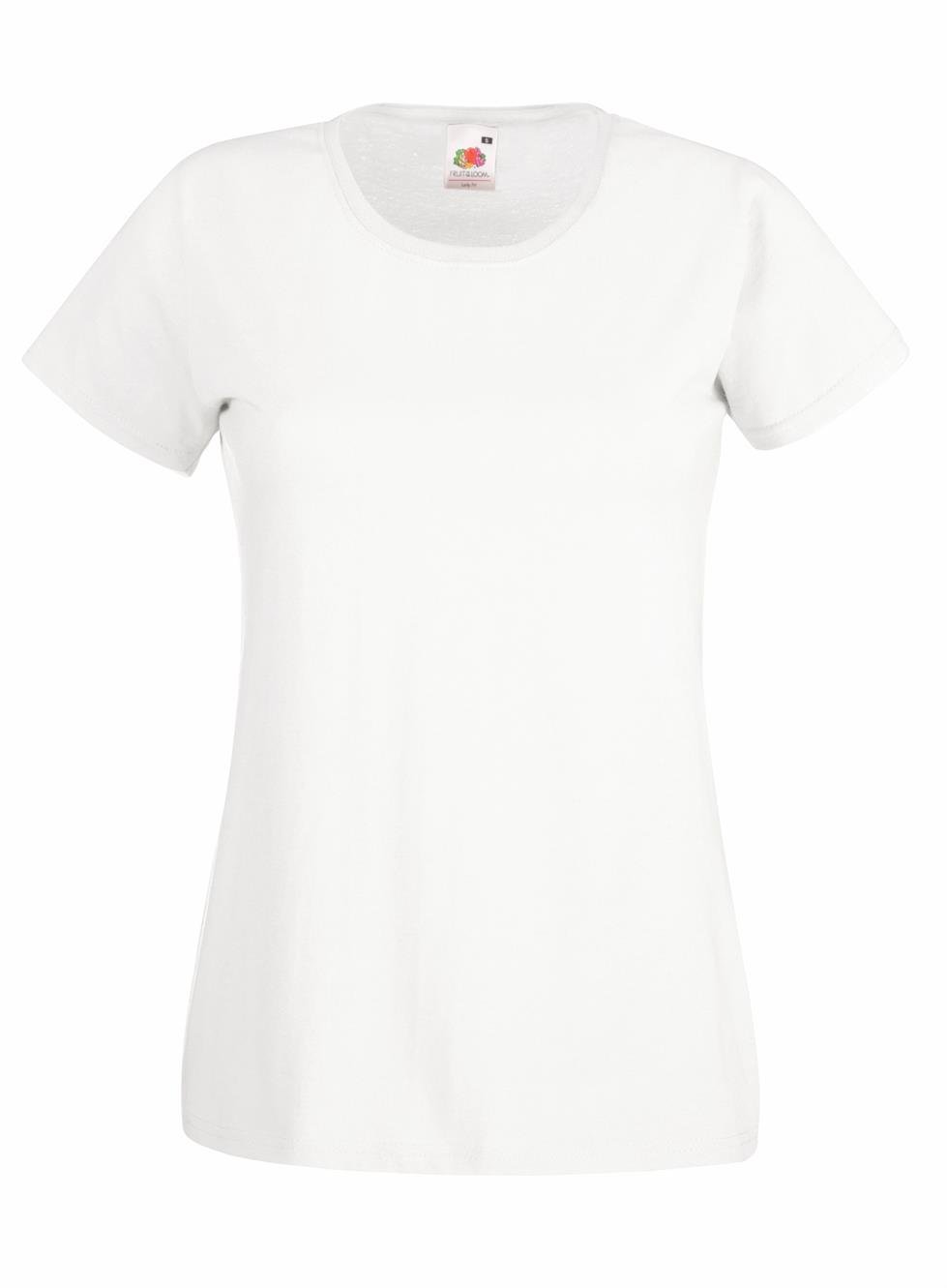 Fruit of the Loom Women's Valueweight Short Sleeve T-Shirt, White, 14 (Manufacturer Size:Large)
