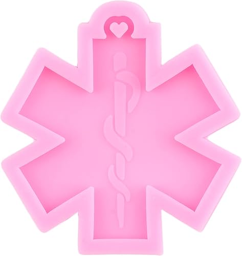 Miniatura 4 de Enfermera camisa corazón estetoscopio silicona llavero molde médico tema colgante molde de fundición, Resina Silicona