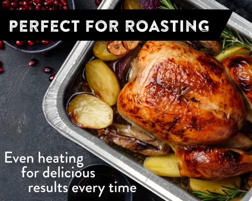 Aluminum Pans 9X13 [30-Pack] Disposable Foil Pans, Half-Size Deep Heavy-Duty Tins For Grilling, Baking, Cooking, Roasting, Heating, Freezing And Serving Food #TOP3