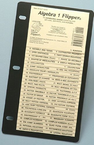 Algebra Flipper, No 1 (Basic Facts Handy Reference Flipper): Churchill ...