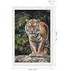 Tiger on A Boulder in The Jungle Diamond Art Kits for Adults, Round Full Drill Diamonds Pictures 8"x12" for Home Decor, Gem Dot Crafts for Unique Gifts, Beginners, Living Room Wall Decoration #1
