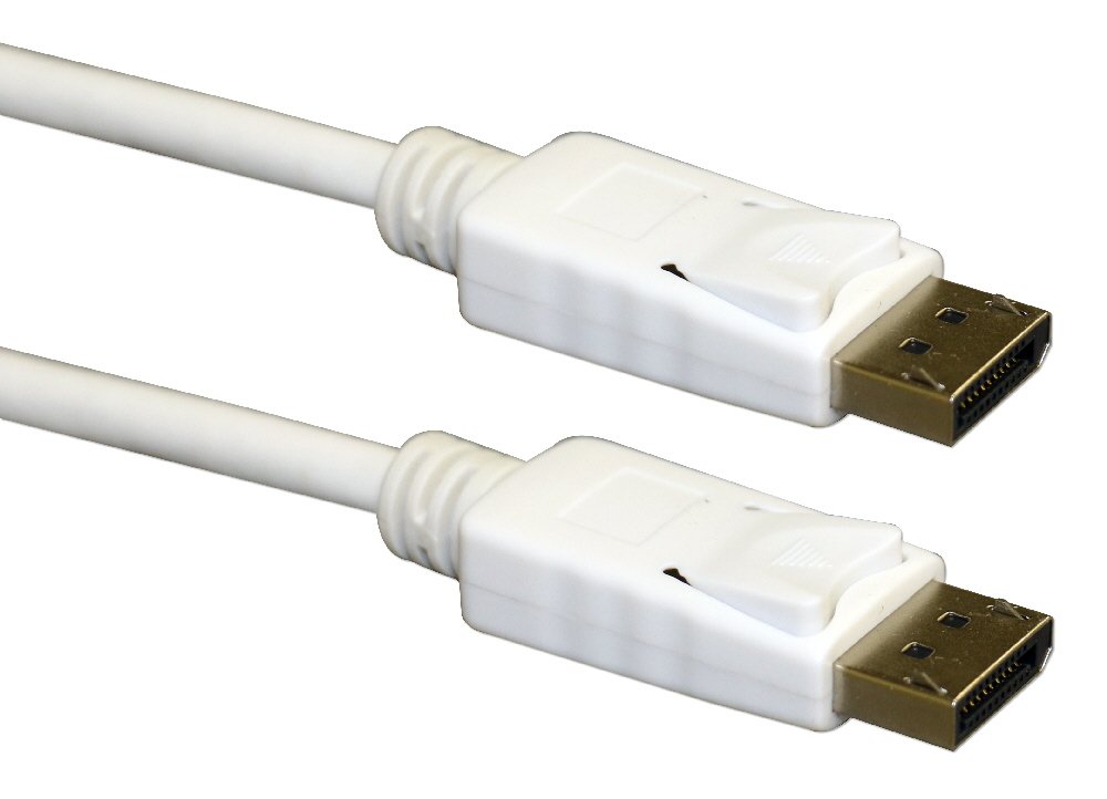 QVS DP-15WH DisplayPort Cable, 15', White