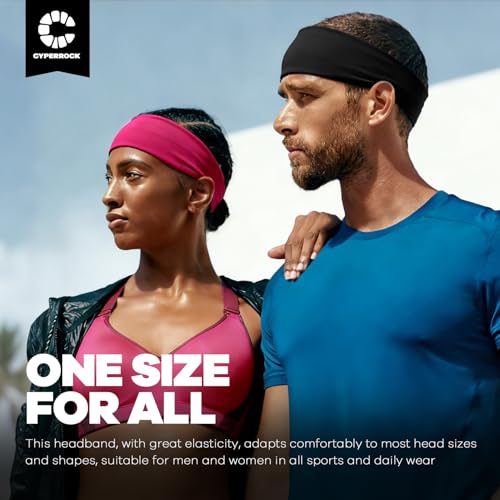 Image of Sweat Band, 5 Pack Headband Moisture Wicking for Running Sports