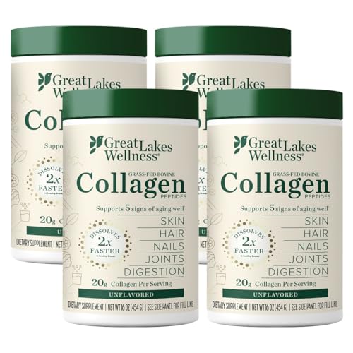 Great Lakes Wellness Collagen Peptides Powder for Skin, Hair, Nails, ...