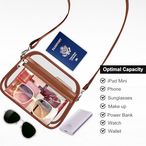 Image of USPECLARE Clear Bag for Stadium Events Clear Sports Fan Handbags Purses