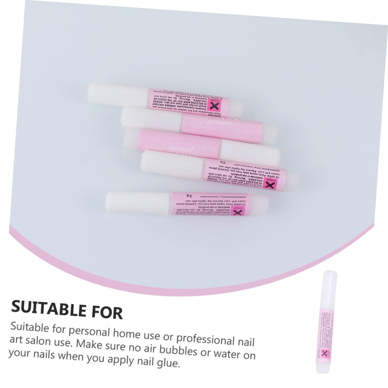75pezzi Colla Per Unghie Artificiale Adesivo Per Nail Art Asciugatura Rapida Per Manicure Professionale e Uso Personale Collo Accesso Facile Alta Adesività Per Unghie False