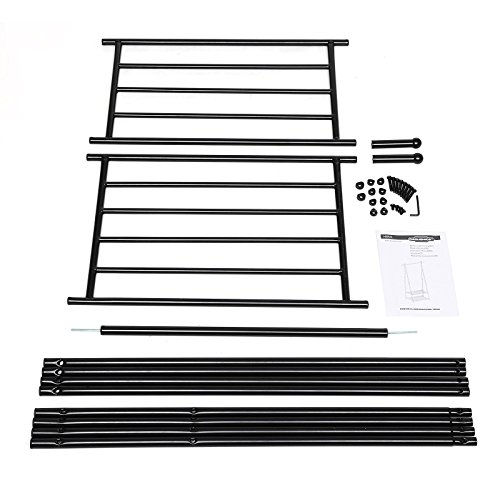 SONGMICS Kleiderständer, Garderobenständer, Garderobe, 2 Ablagen für Schuhe und Boxen, Metallgestell, platzsparend, ideal für Schlafzimmer, Flur und Büro, schwarz HSR05B