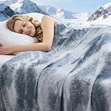 Qieryun Cooling Blanket Queen Size (90'X90'), Cold Blanket for Hot Sleepers, Ultra-Cool Lightweight & Breathable, Soft Thin for Night Sweats, Bed & Couch