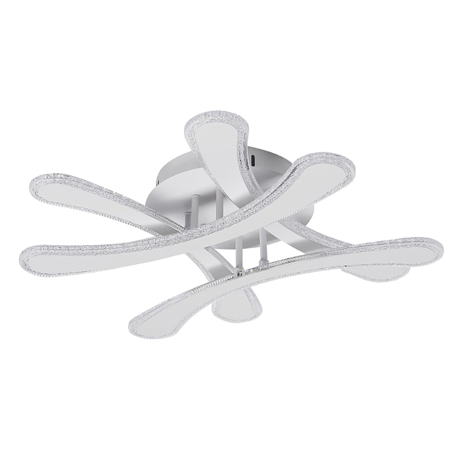 Kryształowa Lampa Sufitowa Z Akrylu, 78 W, Nowoczesna Lampa Sufitowa LED, 50 Cm, 85-265 V, Trójkolorowe Światło Do Oświetlenia Wnętrz, Do Salonu, Sypialni, Białe, 15-35 M²,White-2pc