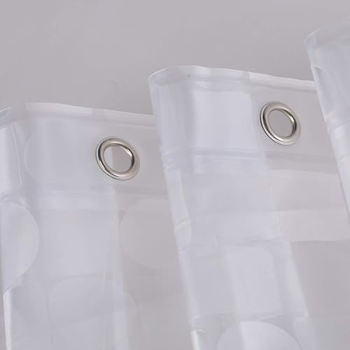 Miniatura 3 de Cortina de ducha corta transparente de 60 pulgadas de largo, forro de cortina de baño de plástico impermeable, semitransparente, calidad de hotel,