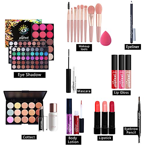 Joyeee Professional Makeup Kit For Women Full Kit, Makeup Set Cosmetic Make Up Kit With Makeup Bag Include Eyeshadow Palette Makeup Brushes Set Lipstick Lip Gloss Foundation Concealer #TOP1