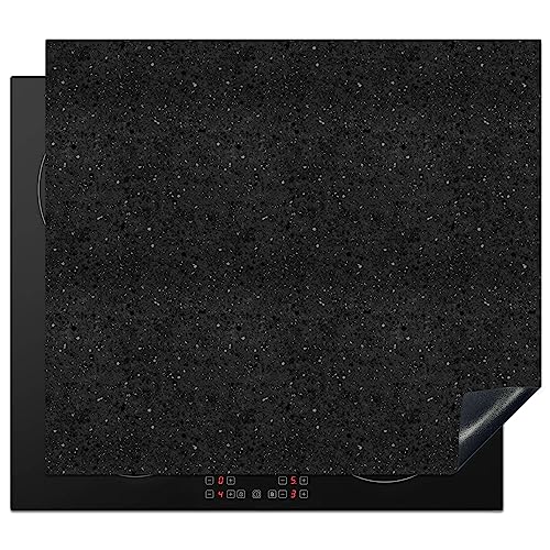 KitchenYeah© Cubre Vitrocerámica - Protector Vitroceramica Induccion 57x51 cm - Tapa Vitroceramica - Protector de Vitroceramica Granito - Negro - Gris