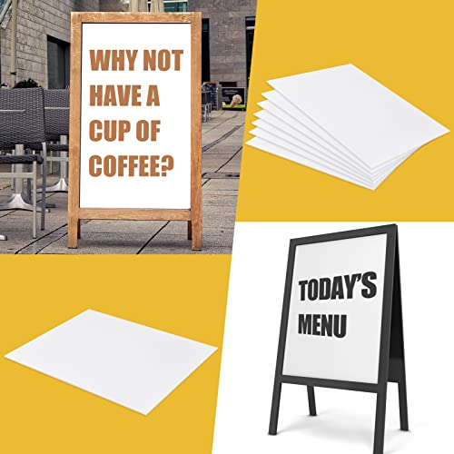 Image of Patelai 20 Pcs 18 x 24 Inches Corrugated Plastic Sheet Corrugated Poster Board 4mm Thick Waterproof Blank Board Sheets Plastic Yard Sign for Garage Estate Sale, Rent, Indoor, Outdoor, Birthday (White)