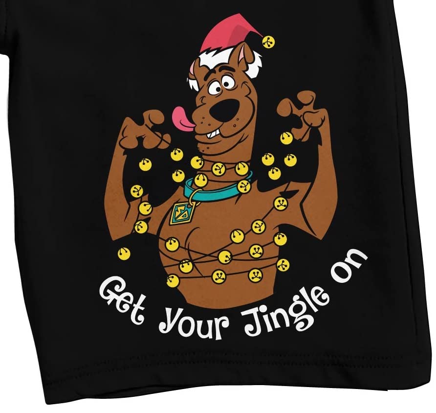 Scooby Doo Get Your Jingle On Men's Black Sleep Pajama Shorts2