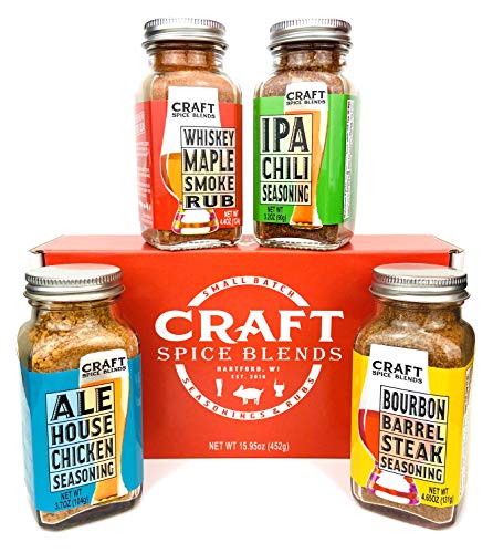 Craft Spice Blends Seasoning & BBQ Rub Gift Set, Grilling Gift for Men