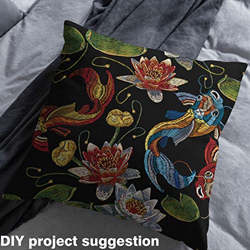 Luxurious Oriental Chinese Fabric by The Yard - Exquisite Koi Fish & Water Lily Waterproof Upholstery Fabric for Stylish Home Décor and DIY Projects 5 Luxurious Oriental Chinese Fabric by The Yard - Exquisite Koi Fish & Water Lily Waterproof Upholstery Fabric for Stylish Home Décor and DIY Projects - Image 4