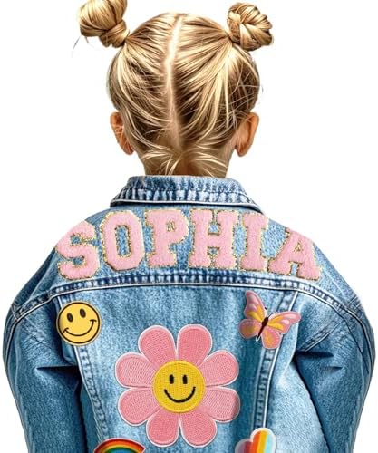 Personalized Kids Denim Jacket, Custom Name Jeans Jacket, Easter Basket Stuffers, Personalized 1-14st Easter Birthday Gifts, Customized Girls Boys Spring&Fall Outerwear Jackets, Toddler Clothes
