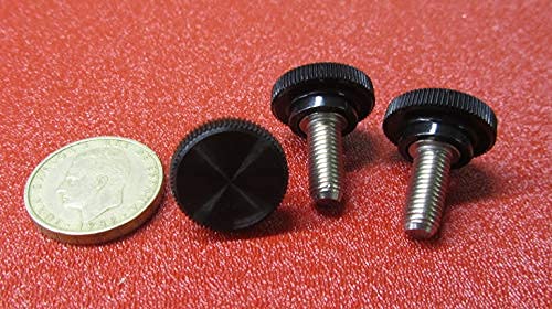 18-8 SS Plastic Head Knurled Thumb Screws FT 1/4-28 x .625" Length, 10 Pack
