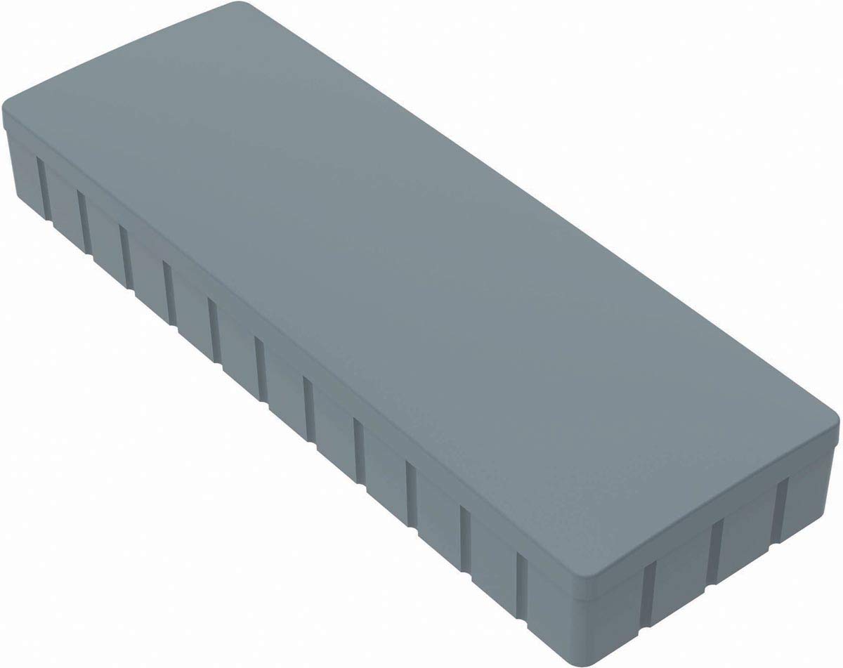 MAUL MAULsolid Magnets, 54 x 19 mm (Pack of 10), Mini Magnets Made of Plastic with 1 kg Adhesive Force, Strong Magnets for Whiteboard and Magnetic Board, Ideal for Office, Home Office and Workshop,