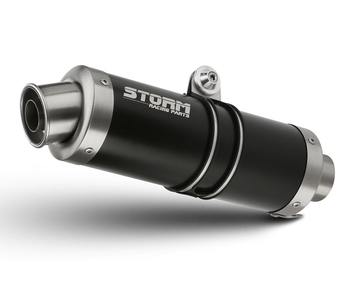 Scarico Moto Storm by Mivv Gp Nero acciaio inox Compatibile Con Honda CB 750 HORNET 2023 > 2026