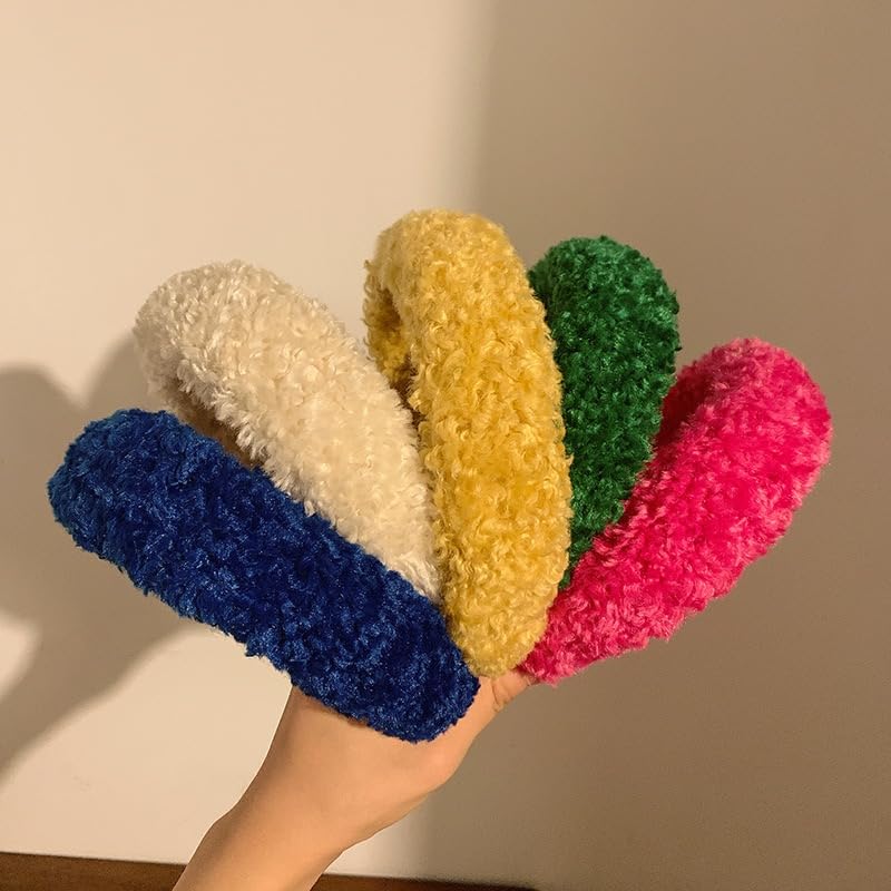 Miniatura 6 de Agirlvct Diadema para lavar la cara, diademas faciales de spa, suave y bonita banda de lana de cordero para el cuidado de la piel, maquillaje para