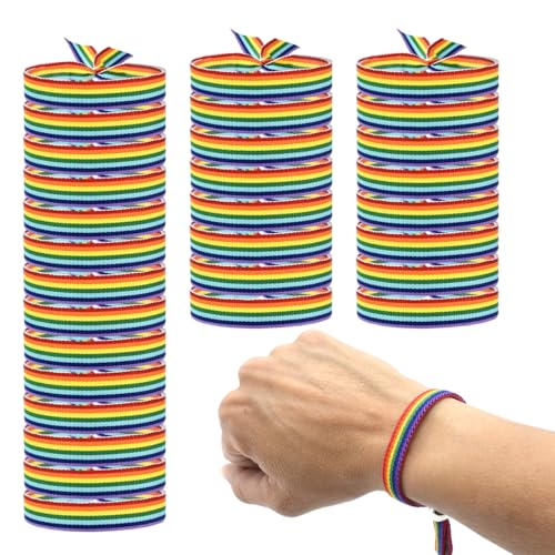 KEMUZ 30 Pulseras De Tela Personalizadas Para Eventos Lgbt, Pulseras De Identificación Reutilizables Para Fiestas Del Orgullo, Bodas, Cumpleaños Y Conciertos, Ajustables Para Adultos