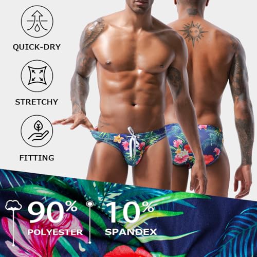 Arjen Kroos Men's Swim Briefs Swimsuit Sexy Print Swimwear Bikinis with Drawstring2