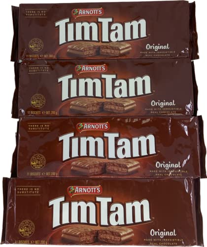 Tim Tam Original Schokolade Biskuitplätzchen 200G (Packung mit 4)