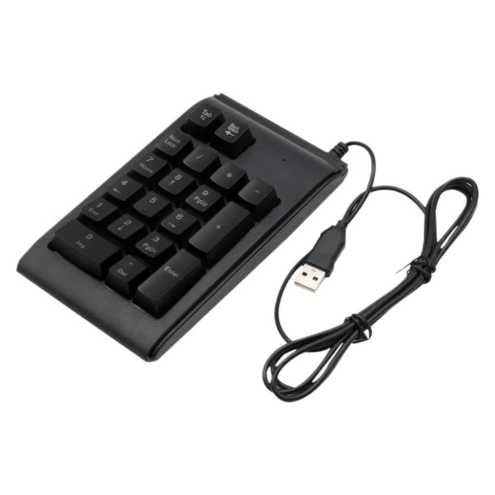 Tastiera numerica USB con filo numerico digitale con retroilluminazione a LED RGB Tastiera a 19 tasti compatibile con computer portatili, notebook, tablet, numero di contabilità