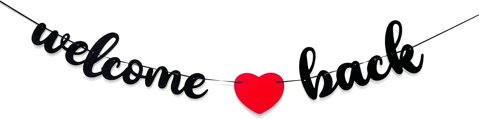 Welcome Back Banner Black Back to School Party Hanging Banner
