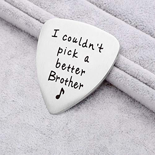 MaySunset Médiator de guitare en acier inoxydable avec inscription « I Couldn’t Pick A Better Brother »,Cadeau idéal… - Les Beatles, Paul McCartney, John Lennon, RIngo Starr, George Harrison MaySunset Médiator de guitare en acier inoxydable avec inscription « I Couldn't Pick A Better Brother »,Cadeau idéal… – Image 3