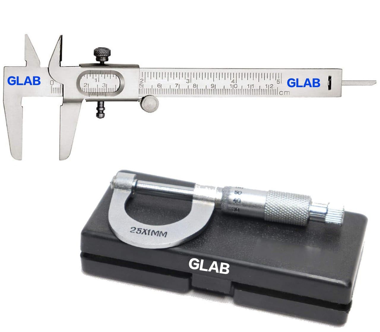 GLAB Vernier Caliper 5 Inches & 25mm Micrometer Screw Gauge Combo Pack | Precision Measuring Tools (0.01–25mm) for Students, Labs, Engineering & Workshop Use-picture-30
