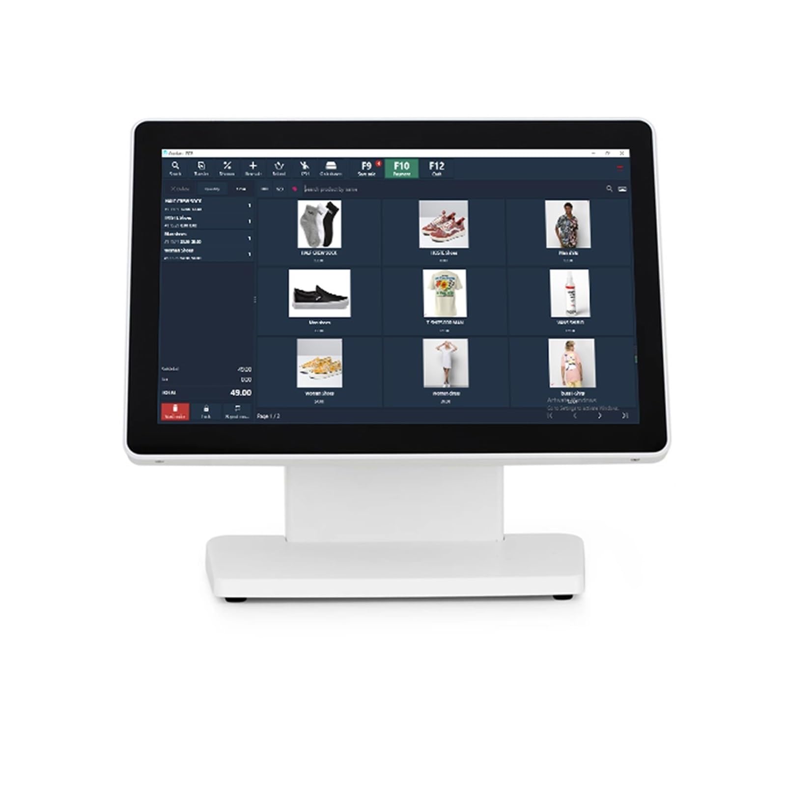 Registratore di Cassa, registratore di Cassa con Sistema POS, Touch Screen da 14 Pollici con VFD e Software per Negozi al Dettaglio, per Piccole attività commercia,I3 4g 64g WiFi Vfd-1